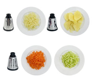 Rallador de zanahorias y verduras, picador de frutas, mandolina ajustable, cortador de patatas y frutas, rebanador y rallador de verduras - Product Image 4