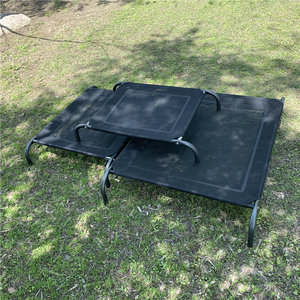 Cama para Mascotas Elevada, Rectangular, de Tela Texlin Negra, con Tubo de Hierro, para Exteriores, Recreativa, Grande, Ventilada y Refrescante, Fabricada en China - Product Image 4