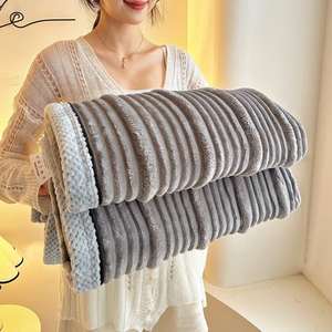 Manta nórdica de poliéster 100%, <span class=keywords><strong>cama</strong></span> de lana tejida de lujo ligera y gruesa doble para sofá de oficina, siesta transfronteriza al por mayor - Product Image 1