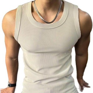 Canotta Sportiva Estiva da Uomo Slim Fit ad Asciugatura Rapida, Design Senza Maniche con Tessitura Pettinata per Tempo Libero, Corsa e Allenamento - Product Image 1
