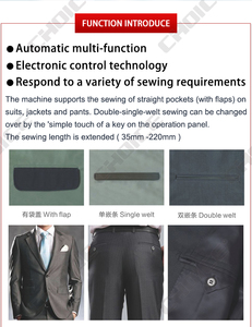 CHOICE GC895D-AT Industrial Auto Pocket <strong>Patch</strong> Welting Sewing <strong>Machine</strong> for Shirts Knit Fabric - Product Image 5