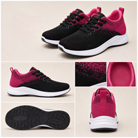 Chaussures de marche décontractées pour femmes, en maille respirante, à lacets, légères, avec amorti, pour l'extérieur, entraînement sportif quotidien