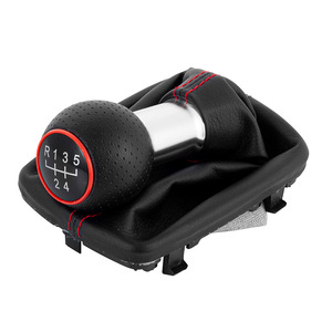 Audi Car Gear <b>Shift</b> <b>Knob</b> Cover Leather 5 6 Speed Manual Ergonomic Hand <b>Knob</b> Protector Upgrade - Product Image 1