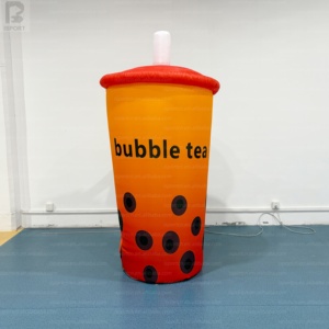 Gobelet à bulles géant gonflable de 6,5 pieds, attrayant, avec logo personnalisé, pour <span class=keywords><strong>la</strong></span> promotion des boutiques de boissons/marchés. - Product Image 6