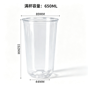 Gobelets jetables en plastique transparent en forme de U de 12 oz, 16 oz, 20 oz avec couvercles, personnalisables avec logo, qualité alimentaire, sans BPA - Product Image 6