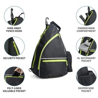 Sac de pickleball en stock pour hommes et femmes, sac de voyage de style sac à dos, étui portable pour raquettes de pickleball et de tennis