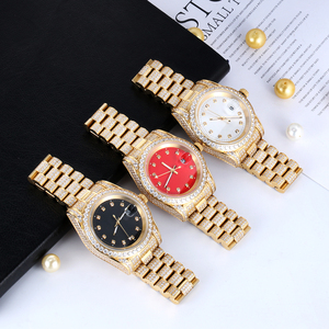 <span class=keywords><strong>Montre</strong></span> pour <span class=keywords><strong>homme</strong></span> plaquée <span class=keywords><strong>or</strong></span> 18 carats, hip hop, bling bling, diamants CZ, glacée - Product Image 5