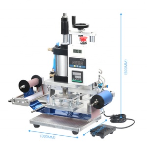 Heat Transfer Press Machine <b>Leather</b> Embossing Print Beautiful Brand Logo Pneumatic Hot Stamping Machine - Product Image 2