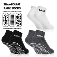 Chaussettes d'entraînement antidérapantes de haute qualité pour trampoline, chaussettes CrewJump Grip personnalisées pour adultes, enfants et adolescents