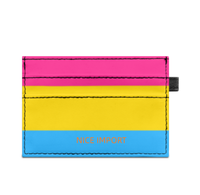Omniseksueller Regenbogen Super Schlanker Doppelseitig Bedruckter Kartenhalter Tragbarer Kreditkartenhalter aus PU-Leder für Männer und Frauen
