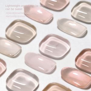 Nouvelle couleur 2025, base de gel transparente nude effet bonbon, 15 ml, vernis à ongles, lampe LED, flacon dédié aux salons de manucure - Product Image 4