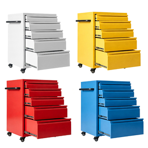 WOMA Venta al por mayor de fábrica: Banco de trabajo móvil de metal y acero con 5 cajones, personalizable OEM, con <span class=keywords><strong>ruedas</strong></span> para <span class=keywords><strong>taller</strong></span>, 5 años de garantía. - Product Image 4