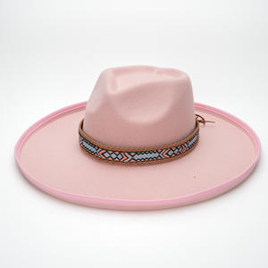 Chapeau à large bord en <span class=keywords><strong>feutre</strong></span> de laine synthétique élégant et simple de style euro-américain tendance pour femmes et hommes, chapeau de jazz classique pour les fêtes en plein air - Product Image 1