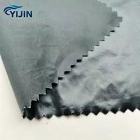 Tissu pour vêtements de filles en taffetas de nylon noir trilobal 20D 400T, bicolore, brillant, métallique, respirant, avec traitement Cire WR, imperméable aux plumes