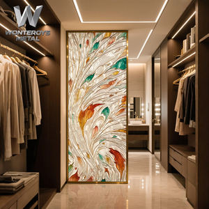 Cloison de luxe sur mesure du sol au <span class=keywords><strong>plafond</strong></span>, écran en verre émaillé artisanal et métal pour projets d'aménagement intérieur d'hôtels, centres commerciaux, magasins et salons - Product Image 3