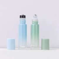 5 ml 10 ml Vente en gros Unique Bouteille à rouleau en verre dépoli Huiles essentielles Roll-on Mini Capuchon de parfum Finition mate Bouchon à bille vide