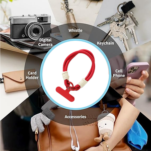 Nhà máy tùy chỉnh tay dệt màu đôi khóa điện thoại di động dây buộc Hỗ trợ thiết kế dựa trên bản vẽ và mẫu - Product Image 4