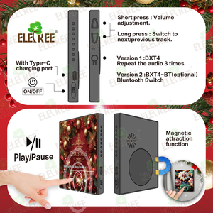 Regalo de Navidad, álbum de creación de sonido personalizado, máquina de imán de nevera de música, imanes de música de Pvc suave personalizados que pueden reproducir <span class=keywords><strong>canciones</strong></span> - Product Image 5