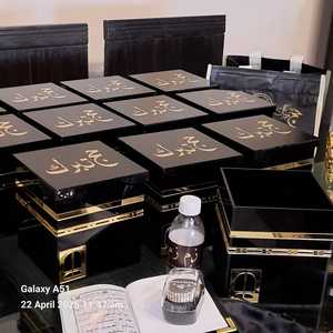 Nhà Máy Bán buôn tùy chỉnh kích thước umrah/hajj takarrukh kaaba thiết kế vẻ đẹp màu đen Acrylic Hộp - Product Image 5