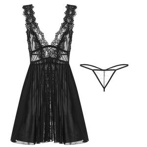 Camisón de Encaje Sexy de Alta Calidad para Mujer, Vestido Transparente para Adultos, Pijama, Ropa Interior, Conjunto de Dos Piezas - Product Image 6