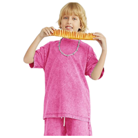 Vêtements pour enfants en gros, ensemble t-shirt à manches courtes et short vintage lavé, ensembles de vêtements pour garçons