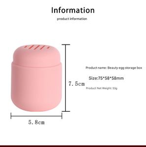 Silicone Cosmetic Storage Bag <b>Makeup</b> Blender <b>Case</b> Make-Up Face Sponges Carrying Container - Product Image 2