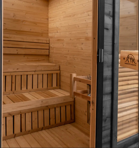 Saunas traditionnels finlandais de luxe pour 4 personnes, en séquoia/hemlock, avec vapeur humide - Product Image 6