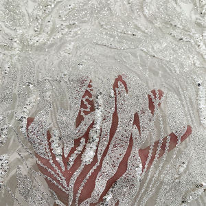 Honglongs luxuriöses glitzerndes Pink Crystal Pailletten verschlüsse ltes Netz Weiß Perlen Brautkleid <span class=keywords><strong>Prom</strong></span> Abendkleid Spitzens toff - Product Image 6