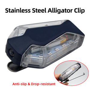 Feux de signalisation LED de sécurité non-réfléchissants, étanches, rechargeables, 500 mAh, à commande tactile, clignotants, ABS, rouge et <span class=keywords><strong>bleu</strong></span> - Product Image 5