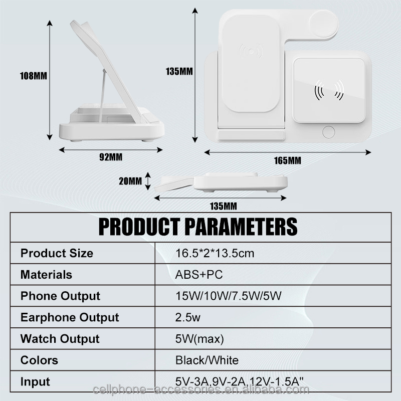 charging station folding phone with light logo