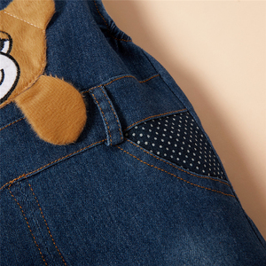 Otoño sueño oso recién nacido Niño denim mono niños barato <span class=keywords><strong>precio</strong></span> peleles bebé niña jeans - Product Image 2