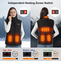 Gilet chauffant électrique personnalisé avec logo, gilet chauffant pour femme, hiver, alimenté par batterie, imperméable, coupe-vent, respirant