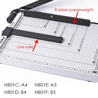 Foska A4 Guillotine Coupe-papier Coupe-papier manuel professionnel robuste Coupe-papier avec grilles de 1/2"