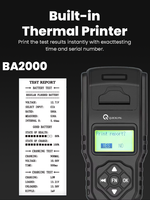 Testeur de batterie professionnel BA2000, imprimante intégrée pour imprimer instantanément le rapport de test, compatible avec les batteries AGM GEL EFB au plomb-acide