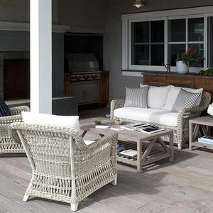 Fauteuil à bascule en rotin pour extérieur, chaise de jardin avec structure en alliage d'aluminium, durable, style asiatique, chaise de loisirs pour cour - Product Image 4