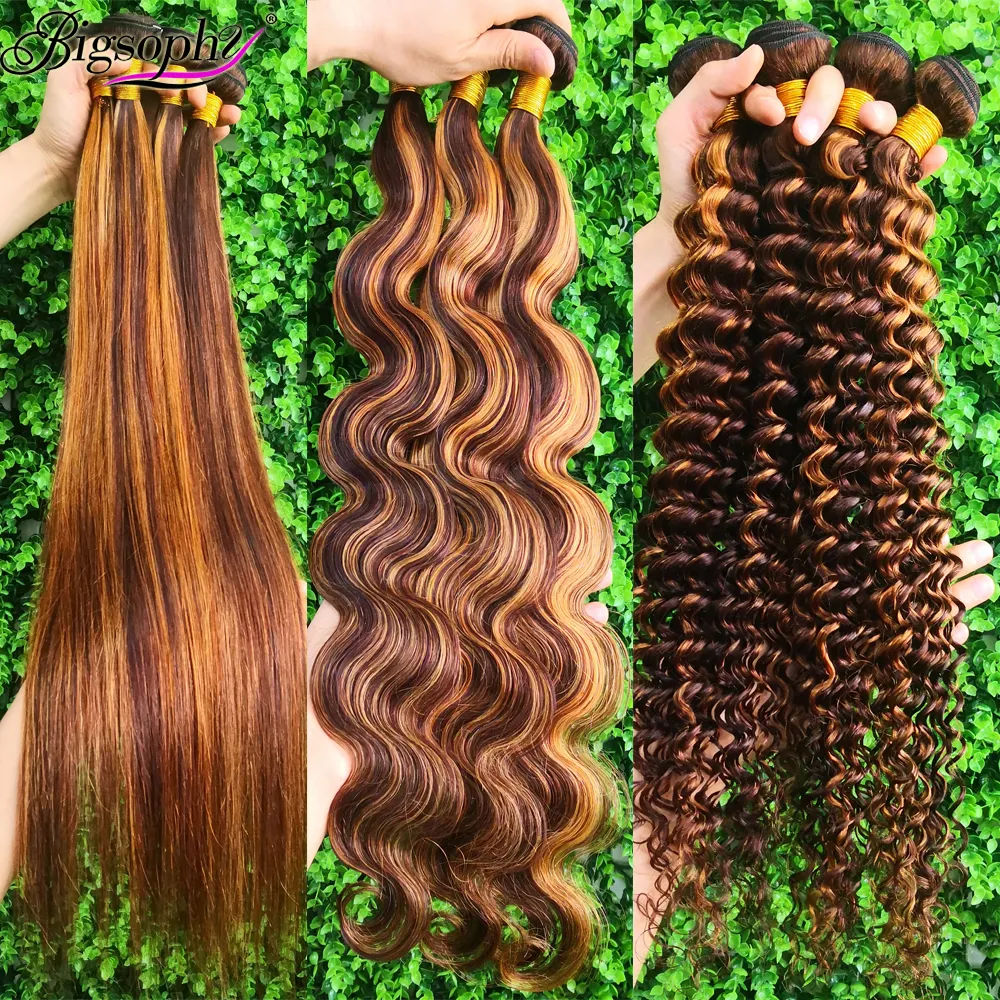 Pacotes de cabelo destacado para mulheres negras, alta qualidade cabelo verdadeiro remy