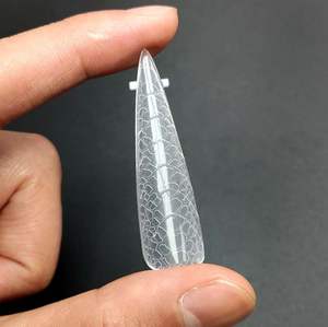 Conception personnalisée à motifs rayés moule en <span class=keywords><strong>gel</strong></span> d'extension d'<span class=keywords><strong>ongle</strong></span> français double forme système d'<span class=keywords><strong>ongle</strong></span> double forme pointes d'<span class=keywords><strong>ongle</strong></span> - Product Image 4