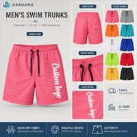 Trajes de Baño Casuales Personalizados para Hombre, Secado Rápido, Spandex/Algodón, Cintura Elástica con Cordón, Más de 10 Colores, Shorts de Playa, Logotipo Personalizado al por Mayor