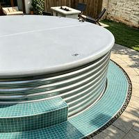 Couverture de piscine gonflable ronde sur mesure en Drop Stitch pour bassin, avec lames de couverture