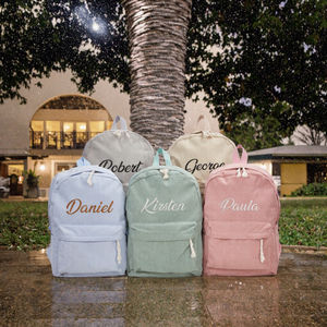 Venta al por mayor de fábrica <span class=keywords><strong>Mochila</strong></span> para niños <span class=keywords><strong>Nombre</strong></span> personalizado Logo Bordado Personalizado <span class=keywords><strong>Mochila</strong></span> para niños Cierre de cremallera impermeable Caramelo - Product Image 2