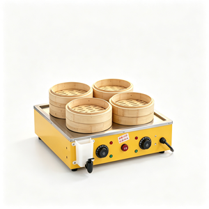 เครื่องนึ่งไฟฟ้าแบบตั้งโต๊ะ 4KW 4 ช่อง สแตนเลสสตีลสำหรับงานหนัก เครื่องนึ่งอาหารอเนกประสงค์สำหรับครัวเชิงพาณิชย์ - Product Image 1