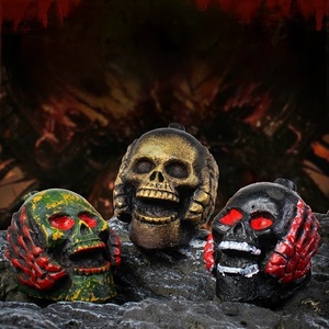 Sifflet de mort tête de mort d'horreur avec mains de squelette, bruit de cri de fantôme aztèque maya, cadeau d'Halloween pour enfants - Product Image 3