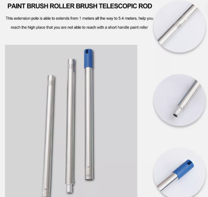Gran oferta 2024, rodillo de pintura, poste, cepillo telescópico, extensión, escurridor de ventana <span class=keywords><strong>para</strong></span> decoración de <span class=keywords><strong>casas</strong></span> - Product Image 2