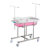 Lit d'hôpital pédiatrique médical réglable et poussette berceau pour nourrissons avec barrières de sécurité et roulettes universelles – Prix usine de gros