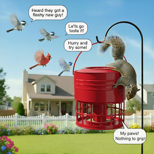 Mangeoires d'oiseaux d'extérieur JH-Mech pour une observation facile Mangeoires d'oiseaux en acier au carbone blanc pour l'extérieur suspendues - Product Image 3