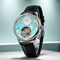 Montre de sport pour homme 42 mm, cadran guilloché CNC, mouvement mécanique tourbillon authentique, entièrement en acier inoxydable, étanche 5 bars