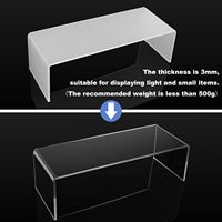 Vente en gros d'usine de supports d'affichage acryliques clairs et solides personnalisés à forte forte publicité acrylique support acrylique présentoir