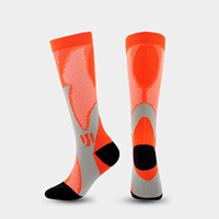 Calcetines de Compresión Deportivos para Ciclismo, Hombres y Mujeres, Material de Nailon, Alto Rendimiento, Soporte, Compresión Graduada, Diseño Ergonómico