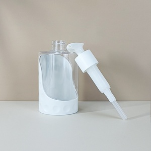 Luxury PET Plastic Round White Transparent Empty Conditioner Body Lotion <b>Bottle</b> 400ml 300ml 500ml Shampoo <b>Pump</b> <b>Bottle</b> - Product Image 5