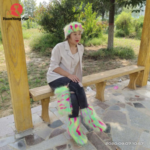 <span class=keywords><strong>Botas</strong></span> de nieve de piel de zorro de imitación para niños, cubiertas de zapatos para niños y niñas, pañuelos de <span class=keywords><strong>pelo</strong></span> para sombreros y bolsos - Product Image 1